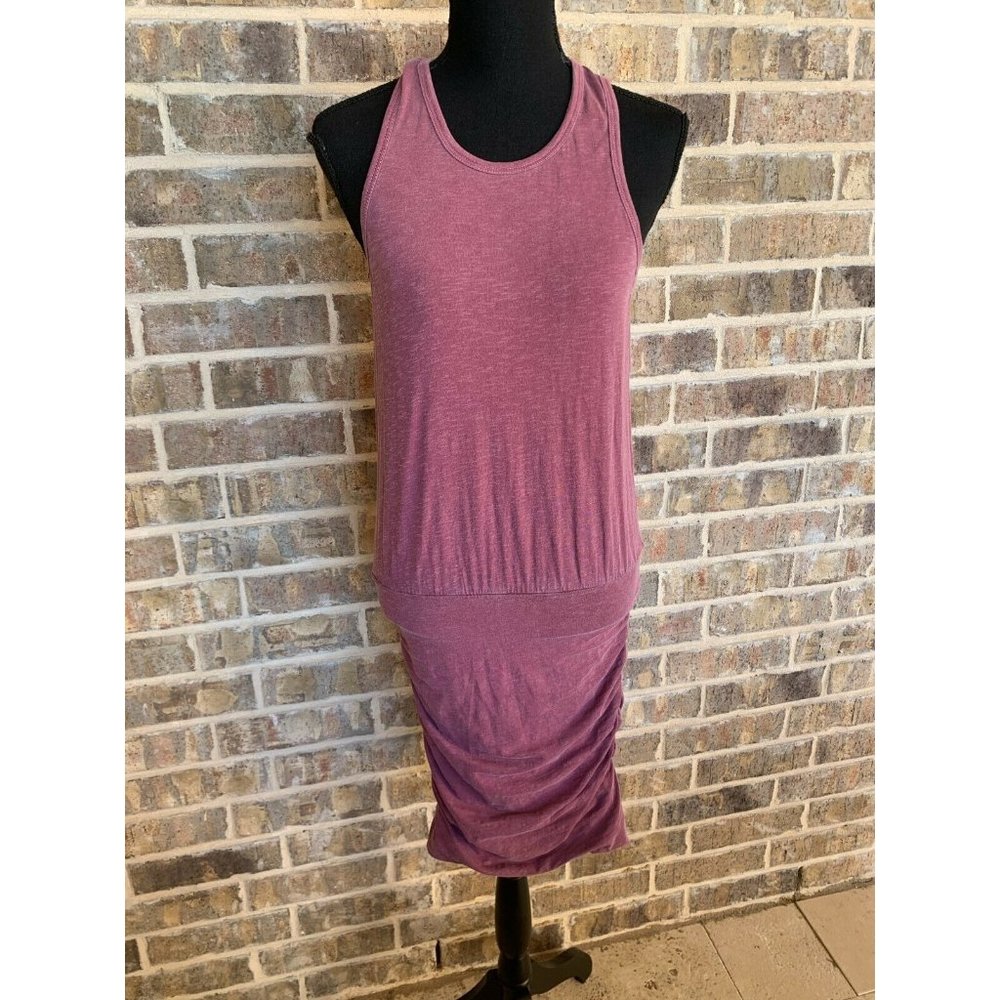 SUNDRY women's blouson tank top dress antique red sleeveless size small (1)